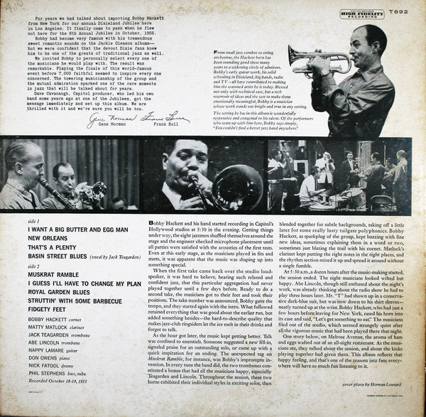 Bobby Hackett And His Jazz Band : Coast Concert (LP, Album)