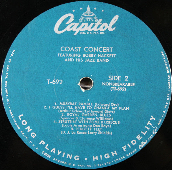 Bobby Hackett And His Jazz Band : Coast Concert (LP, Album)