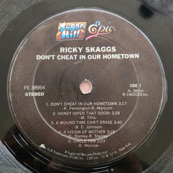 Ricky Skaggs : Don't Cheat In Our Hometown (LP, Album, Car)