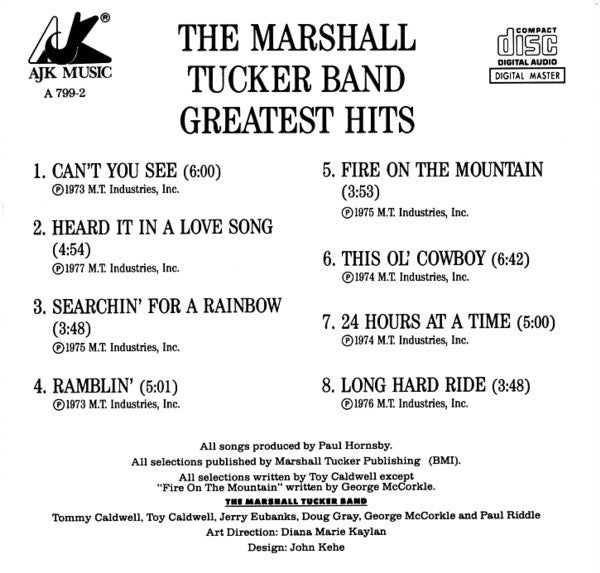 The Marshall Tucker Band : Greatest Hits (CD, Comp, RE)