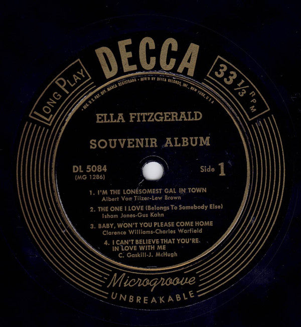 Ella Fitzgerald : Souvenir Album (10", Album, Bri)