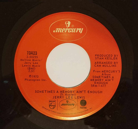 Jerry Lee Lewis : Sometimes A Memory Ain't Enough (7", Single, San)