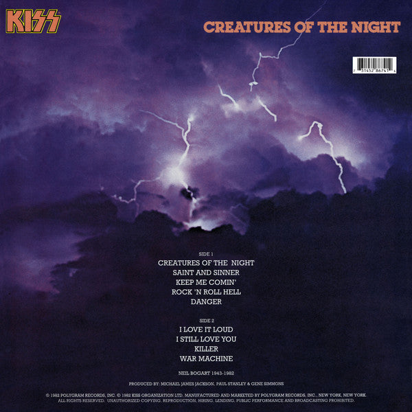 Kiss : Creatures Of The Night (LP, Album, RE, Glo)