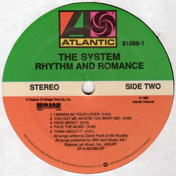 The System : Rhythm And Romance (LP, Album)