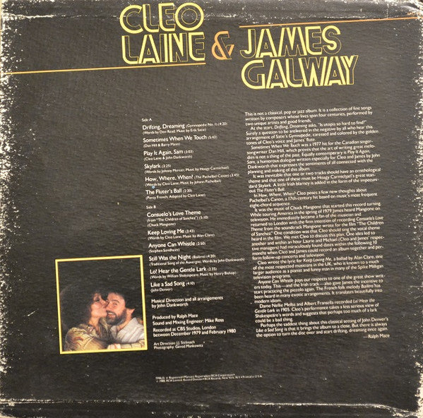 Cleo Laine & James Galway : Sometimes When We Touch (LP, Album)