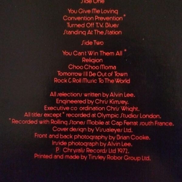 Ten Years After : Rock & Roll Music To The World (LP, RE, Gat)