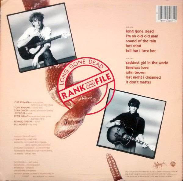 Rank And File* : Long Gone Dead (LP, Album, Win)