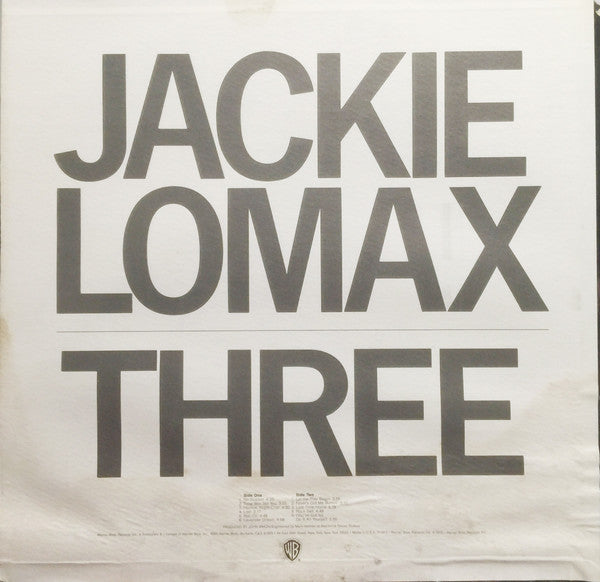 Jackie Lomax : Three (LP, Album, San)