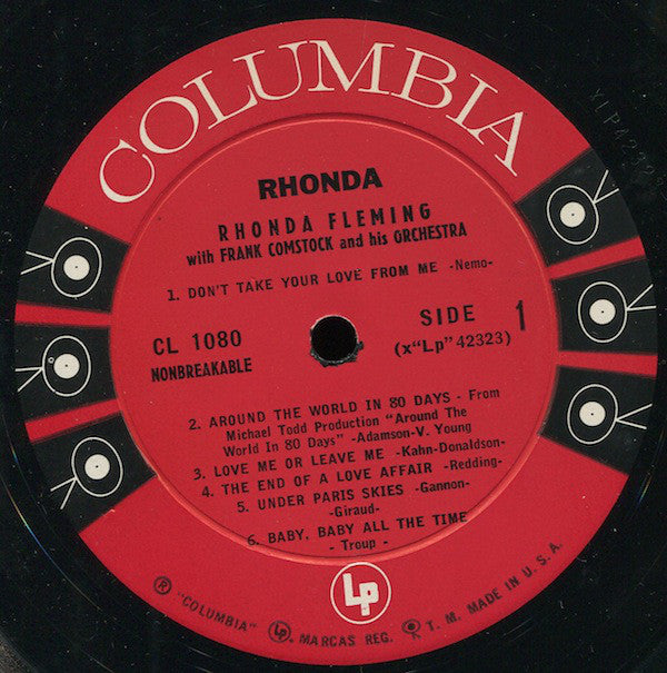 Rhonda Fleming With Frank Comstock And His Orchestra : Rhonda (LP, Album, Mono)