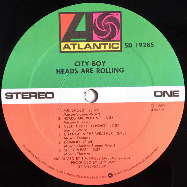 City Boy : Heads Are Rolling (LP, Album, Spe)