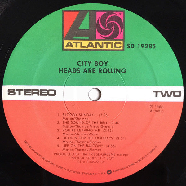 City Boy : Heads Are Rolling (LP, Album, Spe)