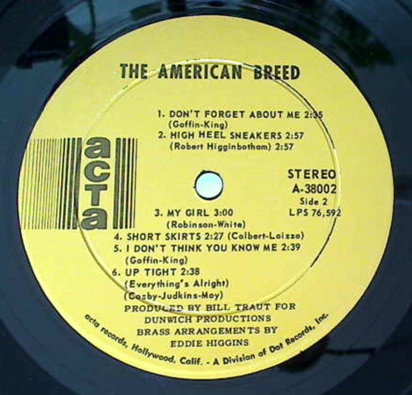 The American Breed : The American Breed (LP, Album, Ind)