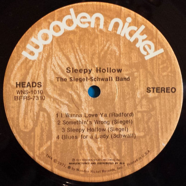 The Siegel-Schwall Band : Sleepy Hollow (LP, Album, Dyn)