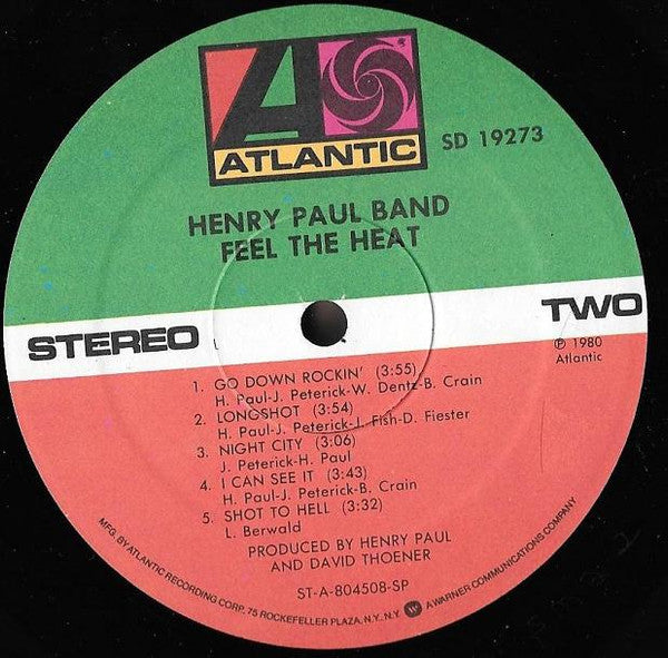 Henry Paul Band : Feel The Heat (VG+) – Square Cat Vinyl