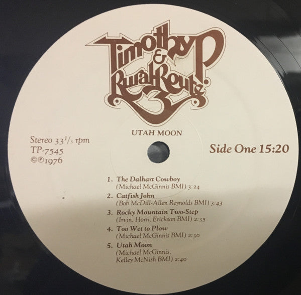 Timothy P. & Rural Route Three : Utah Moon (LP)