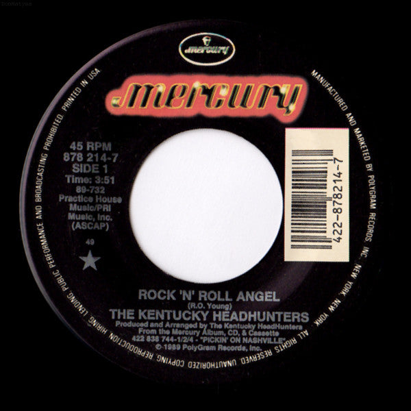 The Kentucky Headhunters : Rock 'N' Roll Angel (7")