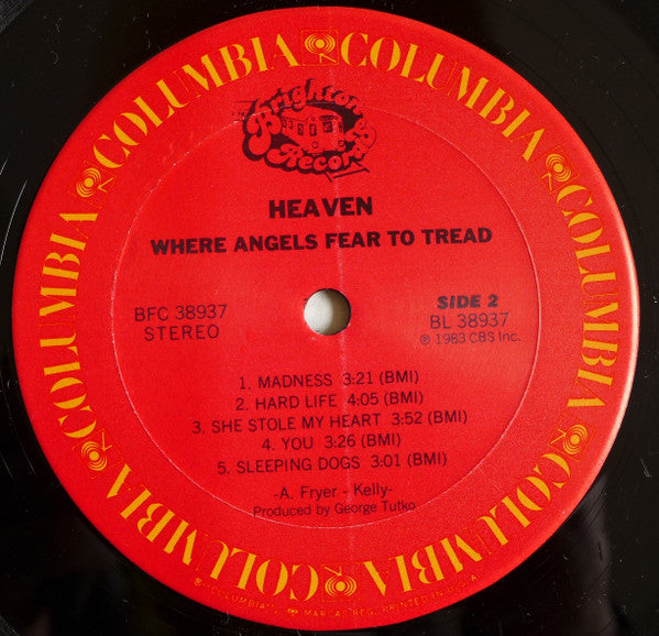 Heaven (13) : Where Angels Fear To Tread (LP, Album)