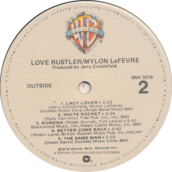 Mylon LeFevre : Love Rustler (LP, Album)