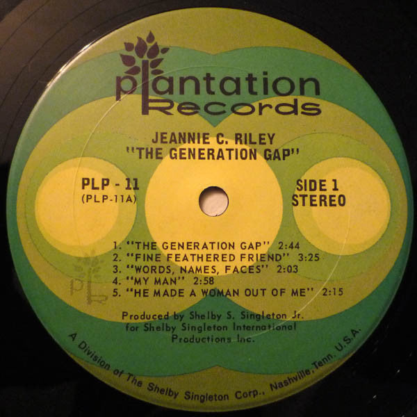 Jeannie C. Riley : The Generation Gap (LP, Album, Ter)