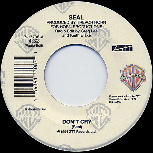Seal : Don't Cry (7", Single)