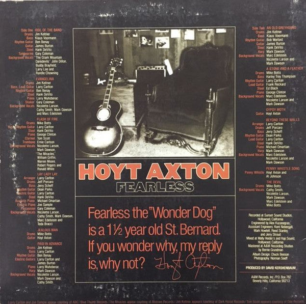 Hoyt Axton : Fearless (LP, Album)