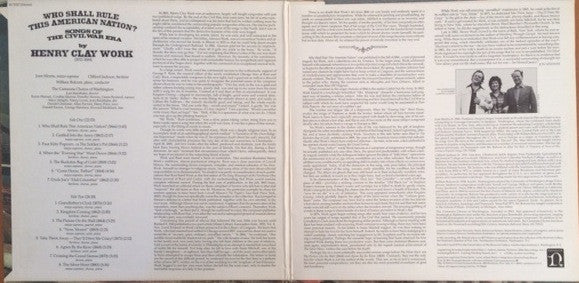 Henry Clay Work : Who Shall Rule This American Nation? (LP)