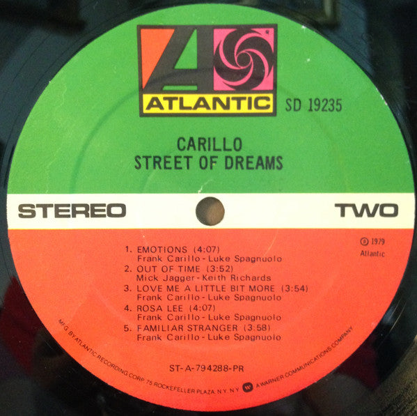 Carillo (2) : Street Of Dreams (LP, Album)