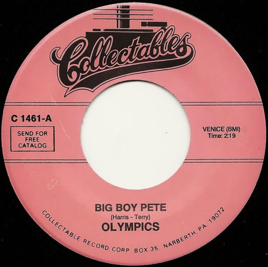 The Olympics : Big Boy Pete / Mine Exclusively (7", RE)
