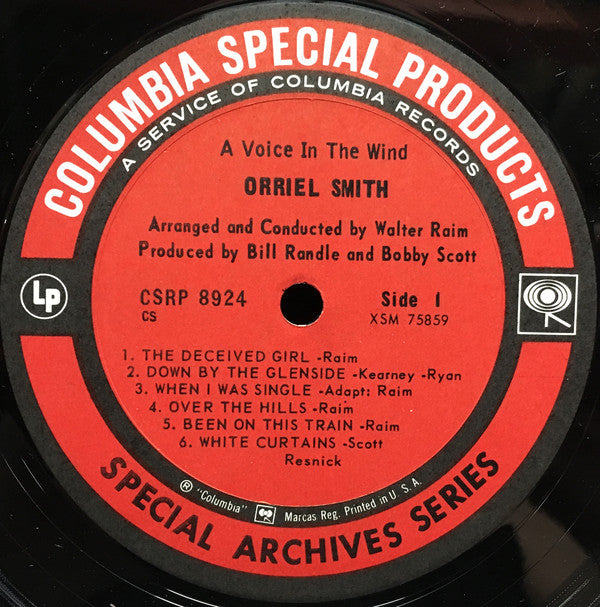 Orriel Smith : A Voice In The Wind (LP, Album, RE, Pit)