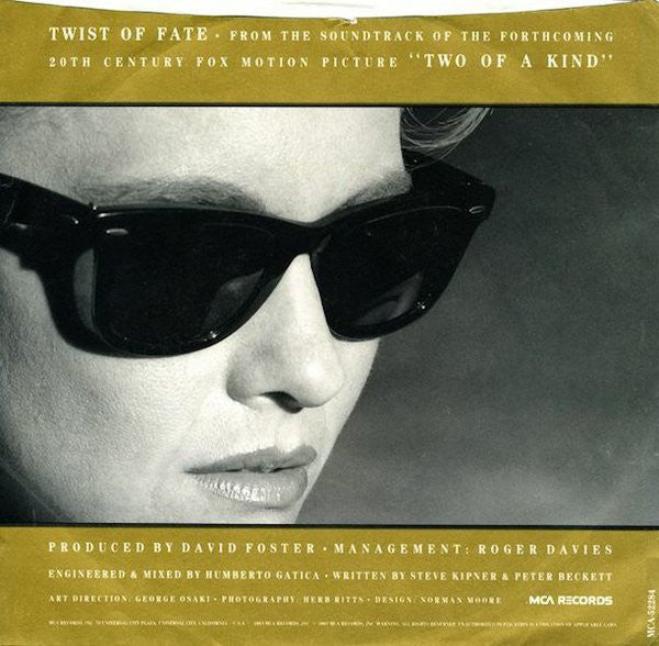 Olivia Newton-John : Twist Of Fate (7", Single)