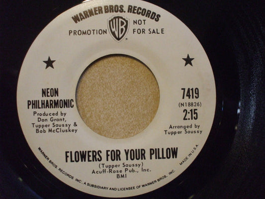 Neon Philharmonic* : Flowers For Your Pillow (7", Promo)