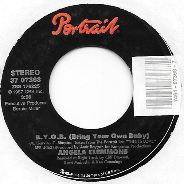 Angela Clemmons : B.Y.O.B. (Bring Your Own Baby) (7", Styrene)