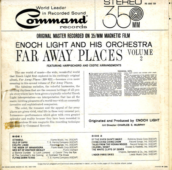 Enoch Light And His Orchestra : Far Away Places Volume 2 (LP, Album)