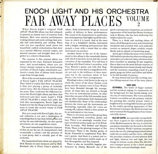 Enoch Light And His Orchestra : Far Away Places Volume 2 (LP, Album)