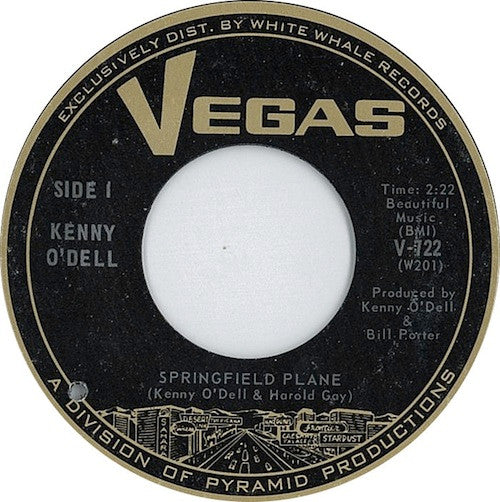 Kenny O'Dell : Springfield Plane (7", Single)