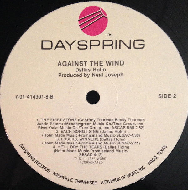 Dallas Holm : Against The Wind (LP, Album, Ind)
