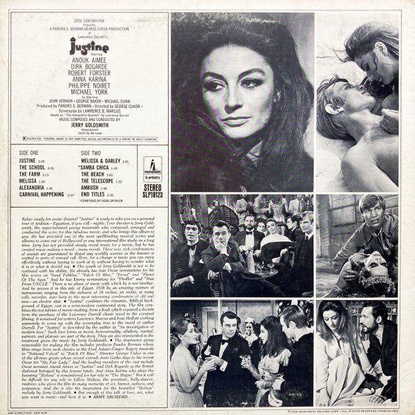 Jerry Goldsmith : Justine (LP, Album)