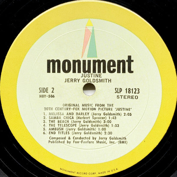 Jerry Goldsmith : Justine (LP, Album)