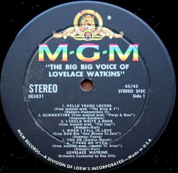 Lovelace Watkins : The Big, Big Voice Of Lovelace Watkins (LP)