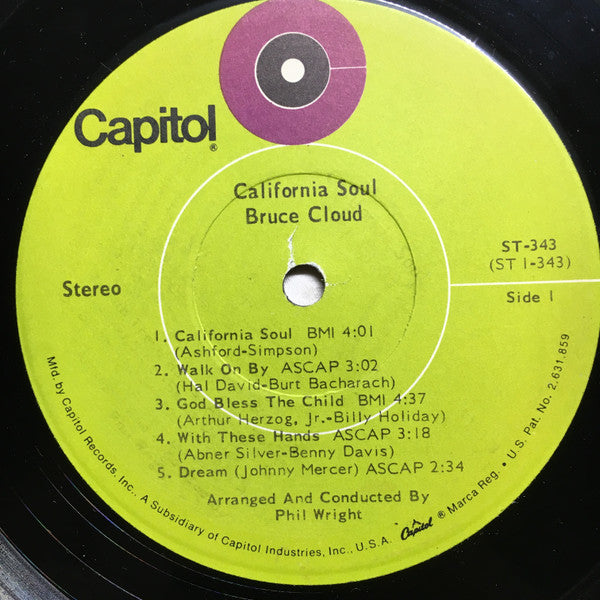 Bruce Cloud : California Soul (LP, Album)