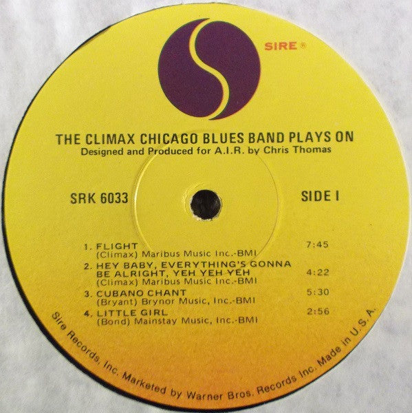 The Climax Blues Band* : Plays On (LP, Album, RE, Win)