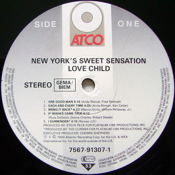 New York's Sweet Sensation* : Love Child (LP, Album)