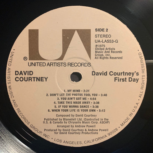 David Courtney : David Courtney's First Day (LP)