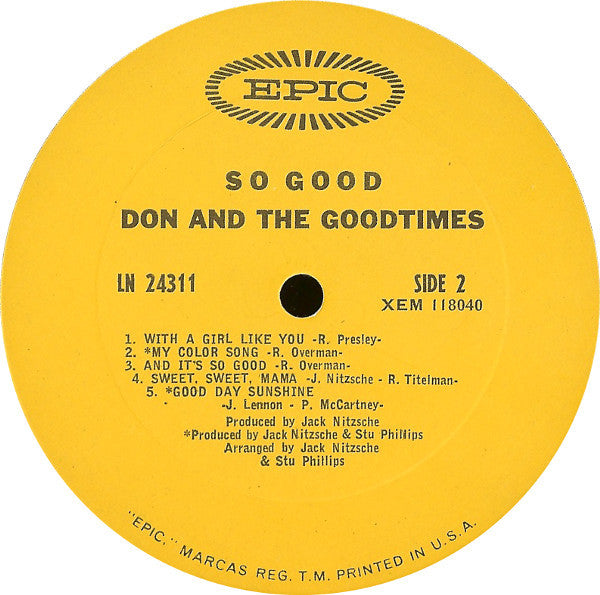 Don & The Goodtimes : So Good (LP, Album, Mono)