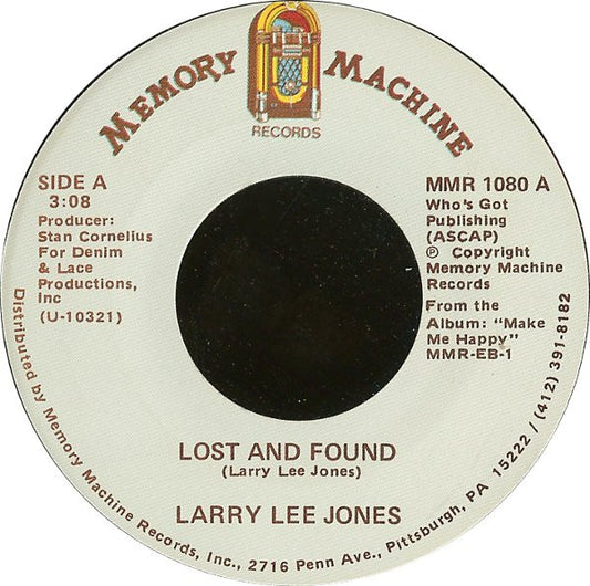 Larry Lee Jones : Lost And Found (7")