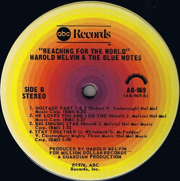 Harold Melvin And The Blue Notes : Reaching For The World (LP, Album, San)