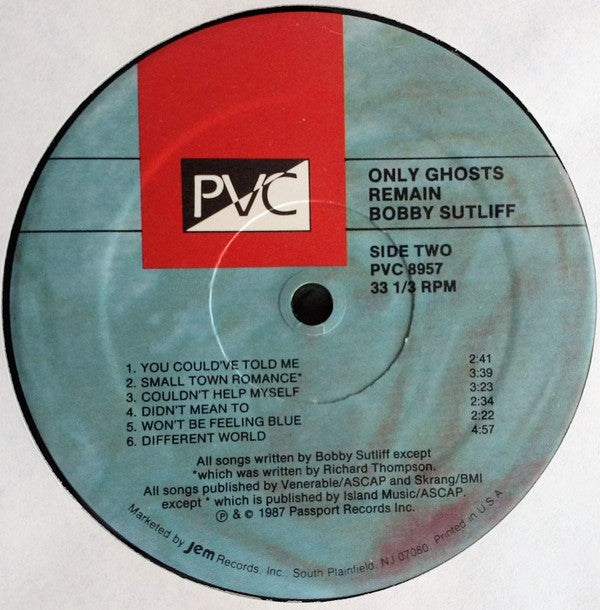 Bobby Sutliff : Only Ghosts Remain (LP, Album)