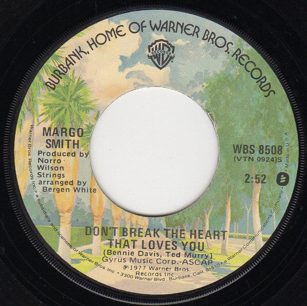 Margo Smith : Don't Break The Heart That Loves You / Apt. #4, Sixth Street In Cincinnati (7", Jac)