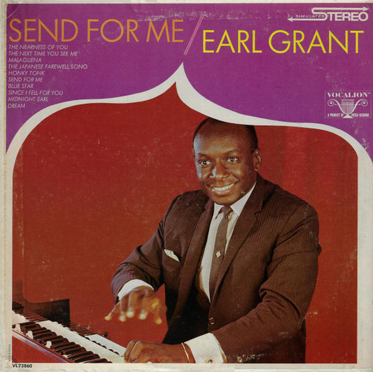 Earl Grant : Send For Me (LP, Album, Pin)
