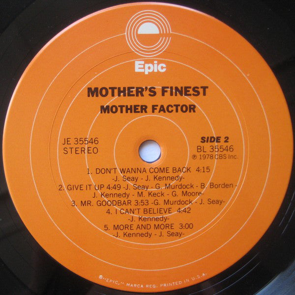 Mother's Finest : Mother Factor (LP, Album)